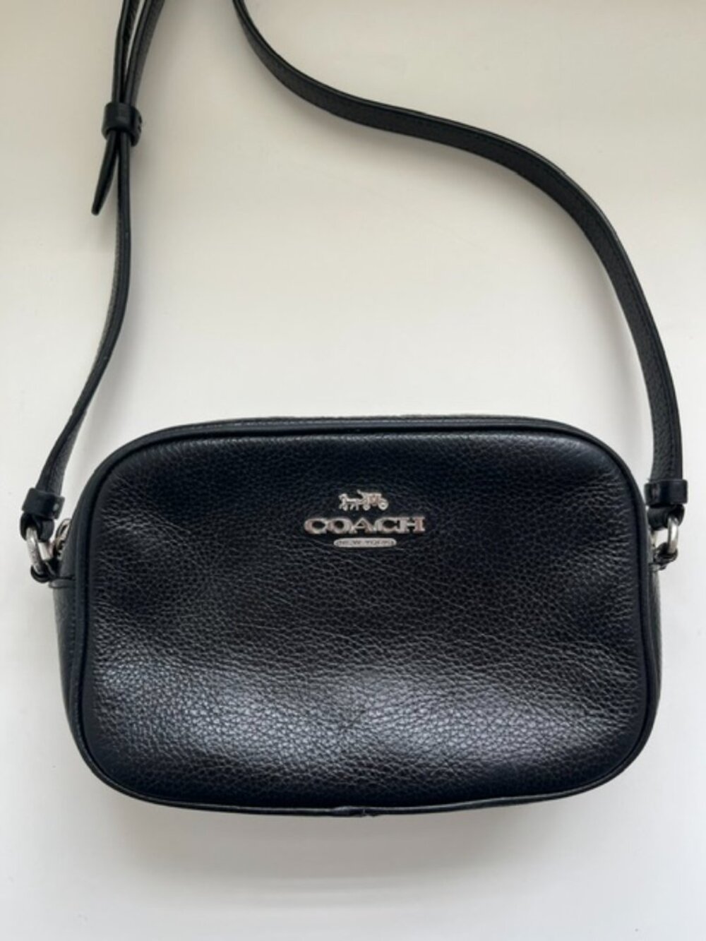 Coach Mini Jamie Camera Bag in Black Pebbled Leather - Picture 2 of 8